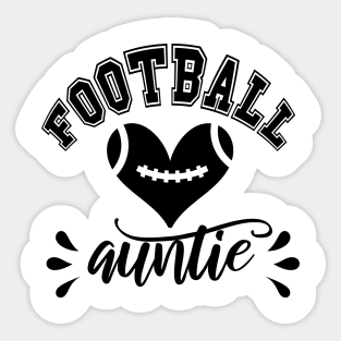 Football auntie black Sticker